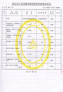 枣庄市质监局检验报告页2